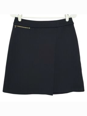 2535 * Halogen Textured Wrap Mini Skirt Black Size 2